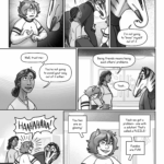 Gillie: (ASL) …And I don’t appreciate being made to feel that way by a friend. She glares at Talita, who sweats guiltily. Idrisah: Talita, you know we don’t mind helping you, right? Talita: I know... but... this isn't a rational feeling. I'm not going to "know" myself out of it. Idrisah makes a somber face. Idrisah: Well, trust me– you’re not going to avoid your way out of it either. Being friends means being each other’s problems. Talita: Yeah… Gillie stares wide-eyed at her phone transcription and then bursts into laughter, making Talita flinch and Idrisah look over in confusion. Gillie: (ASL) HAAHAHAHA! You two are so gloomy! Yeah we got a problem—one with a solution! That’s called a PUZZLE! Puzzles are FUN!