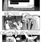 Talita has a direct message exchange with Mel. Mel: Just got a message from the medbay. Clayton slipped a disc, he's off work until he gets better. Talita: Oh no! That sucks. I hope he feels better soon Mel: You and your temps will have to work harder to make up for it. No distractions, ok? ;) Talita: Of course Later in the day, Talita is testing a breaker box in the junkyard with a multimeter, while Dominic and Phoebe peer over her shoulders. Bip's avatar pokes its head up from behind the panel, looking down curiously. Bip: You around? Talita: Not now, Bip. Bip leans out over the panel to look at her grumpy face. Bip: When will you be available? Talita scowls. Talita: Later. Bip hangs off the edge of the panel, nonchalantly swinging their legs over the fourth wall and blocking some of the view with their avatar's body. Bip: Well, I've processed about 100 tons of heavy water.