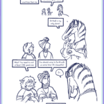 Dr. Bongwater asked: Talita, Idrisah, Gillie: other than Dirtball, what other planets have you all been to, if any? Gillie: (ASL) We've only been to Earth. Idrisah: (ASL) You've spent more time there than me, with college. Gillie: (ASL) Yeah, but you've been to more countries than me. Idrisah: (ASL) How about you, Talita? Talita: (ASL) Dirtball is my only planet... Gillie: (ASL) What! You need to visit at least ONE good one! Idrisah: (ASL) You should come to Earth with us some time! It's beautiful! Talita: Er... Talita: (ASL) Earth is difficult. Need to pack all my food. Not many compatible toilets. But I want to visit Mars in the future. See Martian Mech Madness! Gillie: (ASL) Yeah!! Let's go there!! Idrisah: Ehhh...