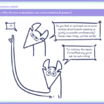 Anonymous asked: Bip, why do you sometimes use conversational pauses? Bip: …?? Do you think an optimized conversation involves all participants speaking as quickly as possible simultaneously? Pauses mean things, just like words! For instance, this means I’m baffled why you’d ask me such a thing! Bip's avatar points to the speech bubble with "...??" in it.