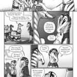 Verengt gestures to the three smaller adults behind them, who each have a single trunk bar piercing. Two are light in color with thin black stripes and one is darker with wide stripes that break into spots. They all wear ornamental combs and collars. Verengt: This is my entourage: Yaunda, Pay, Jachipt. The three of them point at their faces with two fingers as their names are said. Verengt turns back to Talita. Verengt: My workers are currently occupied with the move. You will lead my workers during our stay here. They are my children, I am trusting you to keep them safe. Bring any concerns you have with the arrangement to me. Talita: Yes, of course. How many will be on my team? Verengt: We have 8 able adults. Talita: Do they have…  She looks at Verengt trepidatiously. Talita: Any prior experience with working in exosuits…? Verengt: We have worked for a recycling operation in microgravity.