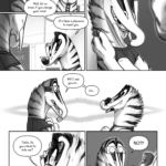 Verengt: Hm. Verengt considers Talita for few moments, then half-lids their eye and curls their trunk up again, the point of their lower lip down slightly. Verengt: Well, let us know if you change your mind. It’s been a pleasure to meet you. Talita tilts her head and smiles politely, drawing the corner of her lip back to show her teeth. Talita: You too! Will I see you on… Um… She peters off, confused by Verengt's face. They have flinched away, mane feathers flared, lips closed but drawn taut, trunk flattened up between their flared nostrils in an "S" shape, eyes squinting with nictitating membranes half closed. Verengt: Talita. Do you intend to bite me? Talita stares in disbelief. Talita: NO??